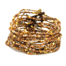 Load image into Gallery viewer, Luxury Mini Faceted Picture Jasper Stone Bracelet - BC-606
