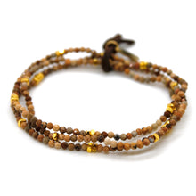 Load image into Gallery viewer, Luxury Mini Faceted Picture Jasper Stone Bracelet - BC-606
