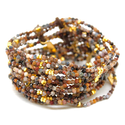 Luxury Mini Faceted Pietersite Stone Bracelet - BC-609