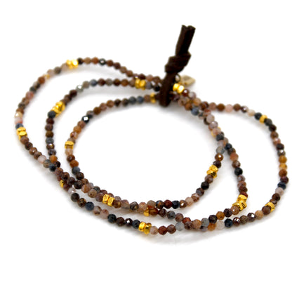 Luxury Mini Faceted Pietersite Stone Bracelet - BC-609
