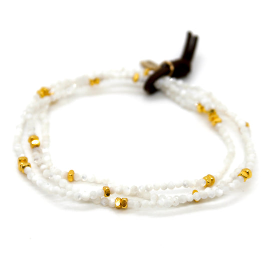 Luxury Mini Faceted Pearl Oyster Bracelet - BC-611