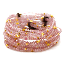 Load image into Gallery viewer, Luxury Mini Faceted Strawberry Quartz Bracelet - BC-614
