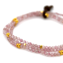 Load image into Gallery viewer, Luxury Mini Faceted Strawberry Quartz Bracelet - BC-614
