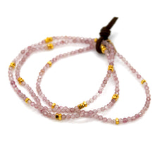 Load image into Gallery viewer, Luxury Mini Faceted Strawberry Quartz Bracelet - BC-614
