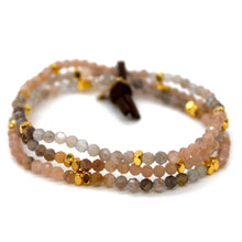 Load image into Gallery viewer, Luxury Mini Faceted Gradient Sunstone Bracelet - BC-616
