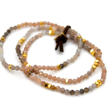 Load image into Gallery viewer, Luxury Mini Faceted Gradient Sunstone Bracelet - BC-616
