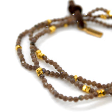 Load image into Gallery viewer, Luxury Mini Faceted Coffee Labradorite Stone Bracelet - BC-618
