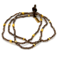 Load image into Gallery viewer, Luxury Mini Faceted Coffee Labradorite Stone Bracelet - BC-618
