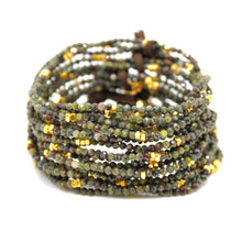 Load image into Gallery viewer, Luxury Mini Faceted Dragon's Blood Jasper Stone Bracelet - BC-619
