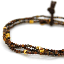 Load image into Gallery viewer, Luxury Mini Faceted Tiger's Eye Stone Bracelet - BC-621
