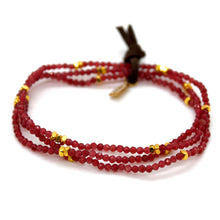 Load image into Gallery viewer, Luxury Mini Faceted Ruby Stone Bracelet - BC-623
