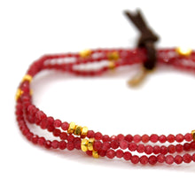 Load image into Gallery viewer, Luxury Mini Faceted Ruby Stone Bracelet - BC-623

