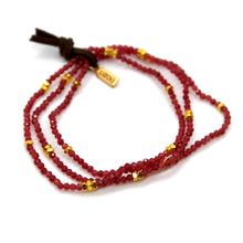 Load image into Gallery viewer, Luxury Mini Faceted Ruby Stone Bracelet - BC-623
