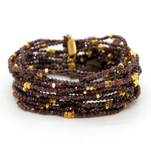 Load image into Gallery viewer, Luxury Mini Faceted Garnet Stone Bracelet - BC-624
