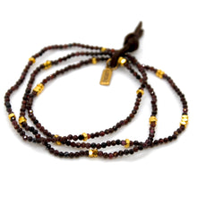 Load image into Gallery viewer, Luxury Mini Faceted Garnet Stone Bracelet - BC-624
