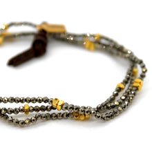 Load image into Gallery viewer, Luxury Mini Faceted Pyrite Stone Bracelet - BC-625
