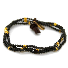 Load image into Gallery viewer, Luxury Mini Faceted Black Obsidian Stone Bracelet - BC-627
