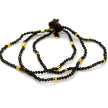 Load image into Gallery viewer, Luxury Mini Faceted Black Obsidian Stone Bracelet - BC-627
