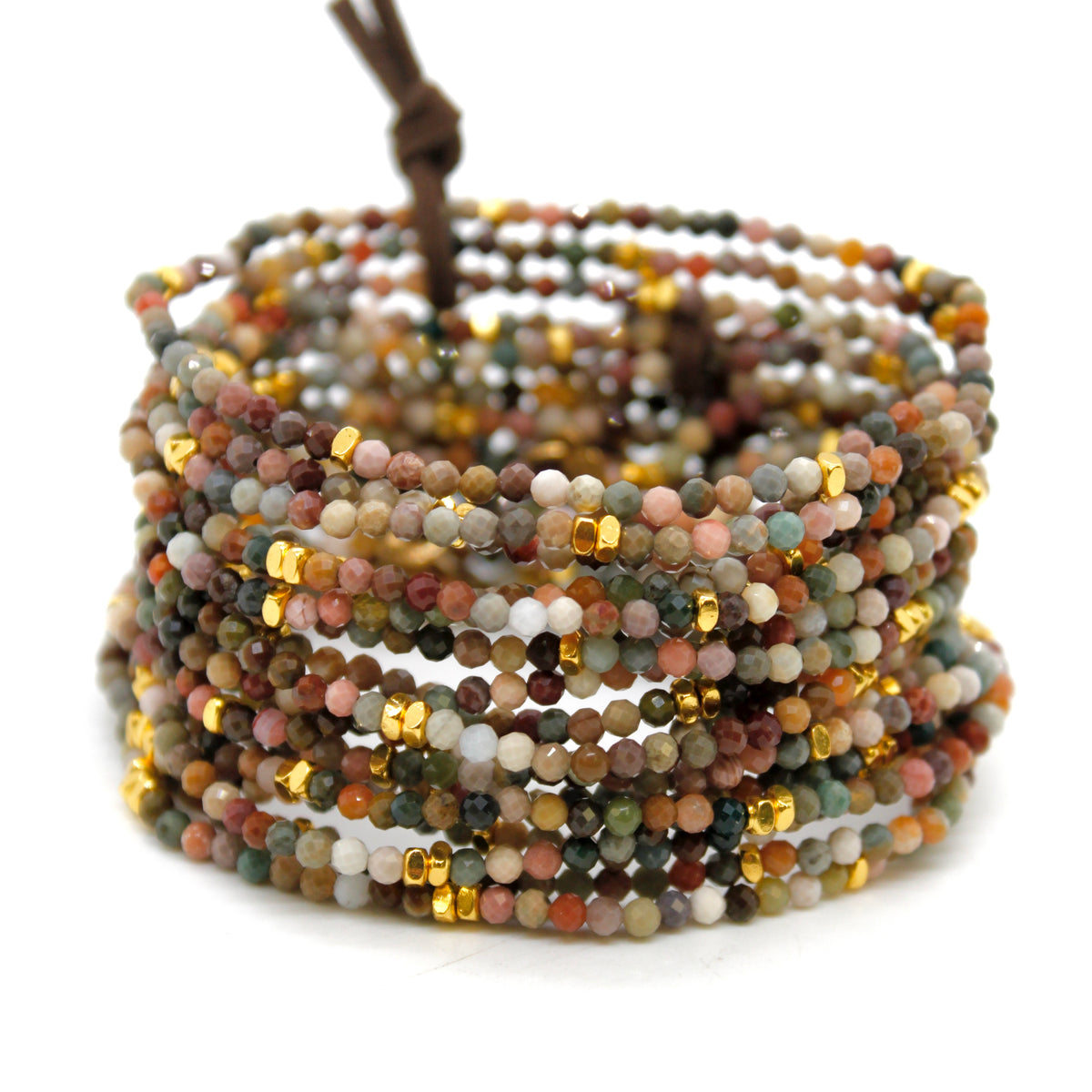Luxury Mini Faceted Alashan Agate Stone Bracelet - BC-630