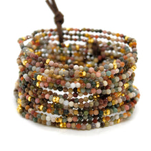 Load image into Gallery viewer, Luxury Mini Faceted Alashan Agate Stone Bracelet - BC-630
