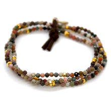 Load image into Gallery viewer, Luxury Mini Faceted Alashan Agate Stone Bracelet - BC-630
