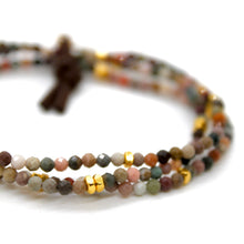 Load image into Gallery viewer, Luxury Mini Faceted Alashan Agate Stone Bracelet - BC-630
