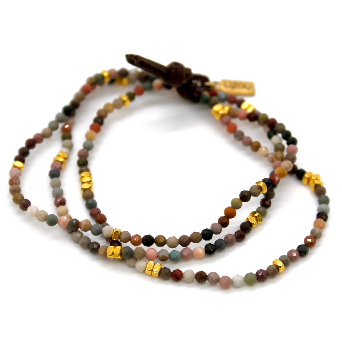 Luxury Mini Faceted Alashan Agate Stone Bracelet - BC-630