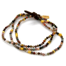 Load image into Gallery viewer, Luxury Mini Faceted Alashan Agate Stone Bracelet - BC-630

