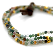 Load image into Gallery viewer, Luxury Mini Faceted Indian Agate Stone Bracelet - BC-632
