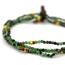 Load image into Gallery viewer, Luxury Mini Faceted Epidote Stone Bracelet - BC-633
