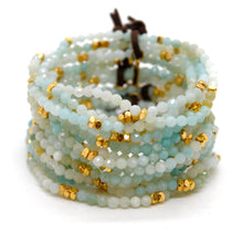 Load image into Gallery viewer, Luxury Mini Faceted Gradient Amazonite Stone Bracelet - BC-636
