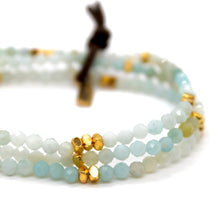 Load image into Gallery viewer, Luxury Mini Faceted Gradient Amazonite Stone Bracelet - BC-636
