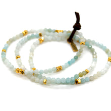 Load image into Gallery viewer, Luxury Mini Faceted Gradient Amazonite Stone Bracelet - BC-636
