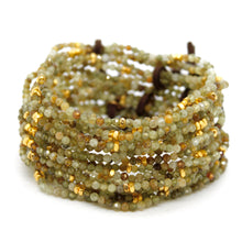 Load image into Gallery viewer, Luxury Mini Faceted Green Garnet Stone Bracelet - BC-638
