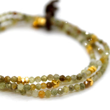 Load image into Gallery viewer, Luxury Mini Faceted Green Garnet Stone Bracelet - BC-638
