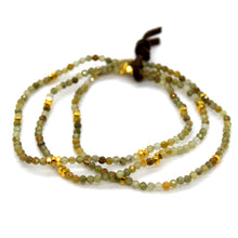 Load image into Gallery viewer, Luxury Mini Faceted Green Garnet Stone Bracelet - BC-638
