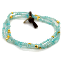 Load image into Gallery viewer, Luxury Mini Faceted Amazonite Stone Bracelet - BC-641
