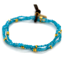 Load image into Gallery viewer, Luxury Mini Faceted Apatite Stone Bracelet - BC-642
