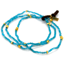 Load image into Gallery viewer, Luxury Mini Faceted Apatite Stone Bracelet - BC-642
