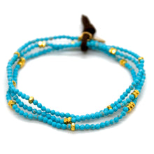 Load image into Gallery viewer, Luxury Mini Faceted Turquoise Stone Bracelet - BC-643
