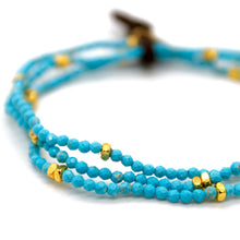 Load image into Gallery viewer, Luxury Mini Faceted Turquoise Stone Bracelet - BC-643
