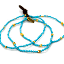 Load image into Gallery viewer, Luxury Mini Faceted Turquoise Stone Bracelet - BC-643
