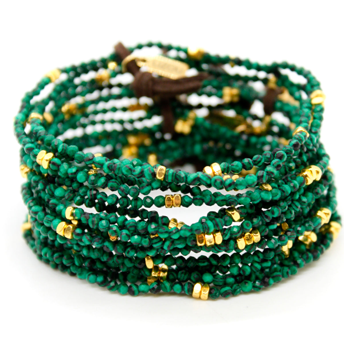 Luxury Mini Faceted Malachite Stone Bracelet - BC-644