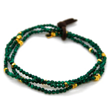 Load image into Gallery viewer, Luxury Mini Faceted Malachite Stone Bracelet - BC-644
