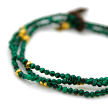 Load image into Gallery viewer, Luxury Mini Faceted Malachite Stone Bracelet - BC-644
