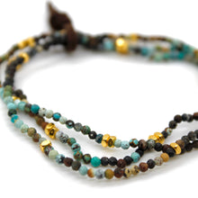 Load image into Gallery viewer, Luxury Mini Faceted Gradient Turquoise Stone Bracelet - BC-650
