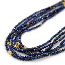 Load image into Gallery viewer, Lapis Lazuli Stone and Gold Luxury Short Necklace - NC-601

