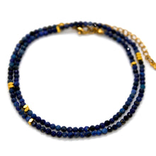 Load image into Gallery viewer, Lapis Lazuli Stone and Gold Luxury Short Necklace - NC-601
