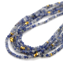 Load image into Gallery viewer, Sodalite Stone and Gold Luxury Short Necklace - NC-602
