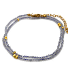 Load image into Gallery viewer, Labradorite Stone and Gold Luxury Short Necklace - NC-604
